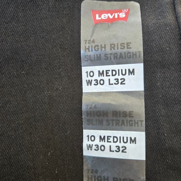 Levi's Women's Straight Leg Jeans - Midnight Black - Picture 4 of 9